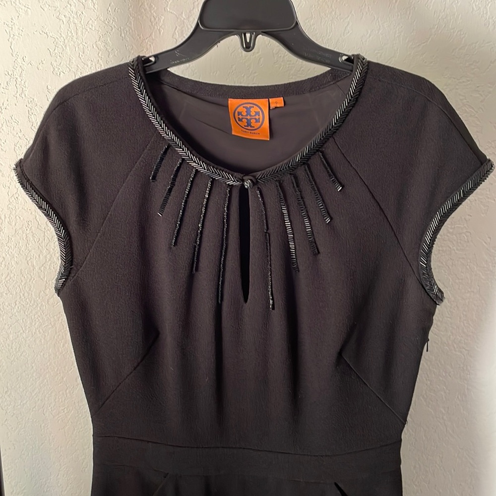 Tory Burch Women's Black Dress w/ Bead Detailing